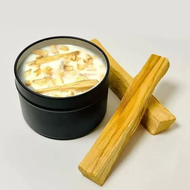 Handmade Crystal Manifestation Soy Candle - White Sage, Palo Santo, Cedar & Lavender for Spiritual Cleansing & Rituals
