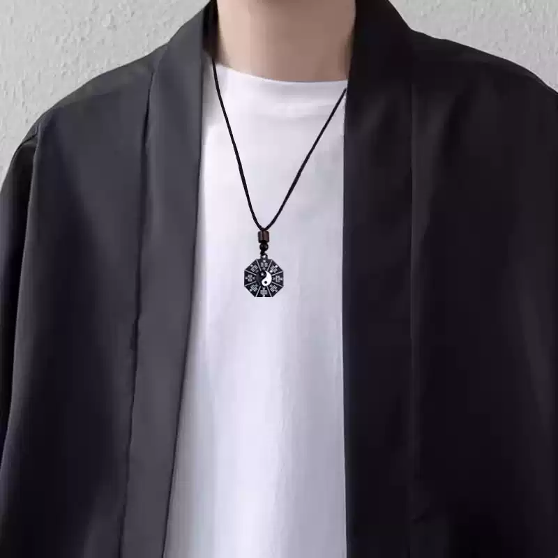 Eastern Bagua Yin Yang Amulet - Cosmic Balance Protective Shield Necklace Pendant
