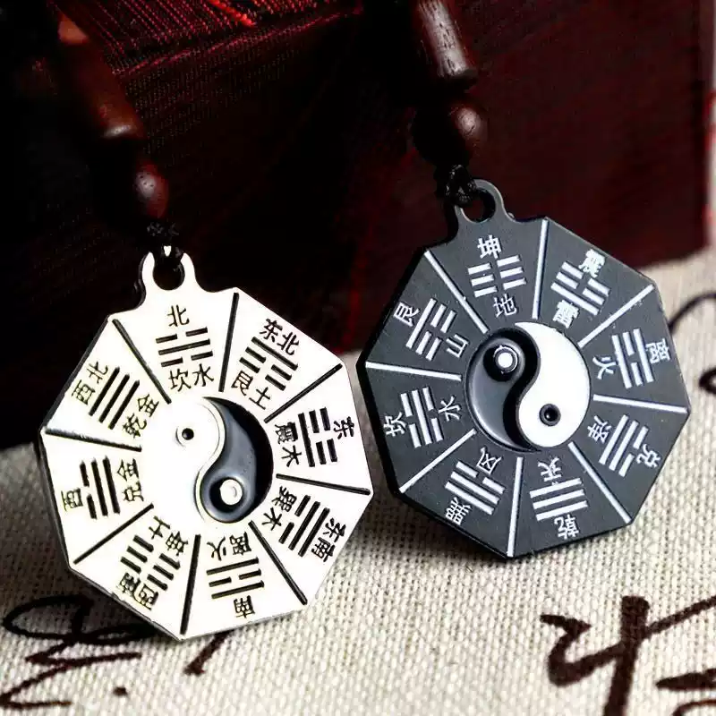 Eastern Bagua Yin Yang Amulet - Cosmic Balance Protective Shield Necklace Pendant