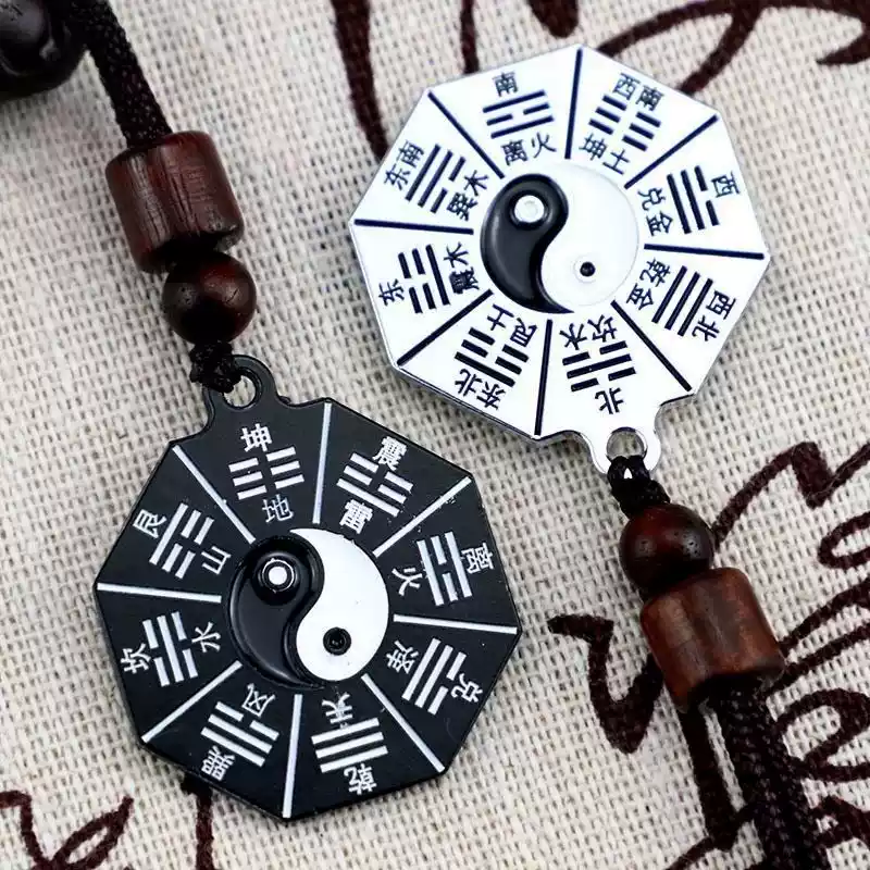 Eastern Bagua Yin Yang Amulet - Cosmic Balance Protective Shield Necklace Pendant