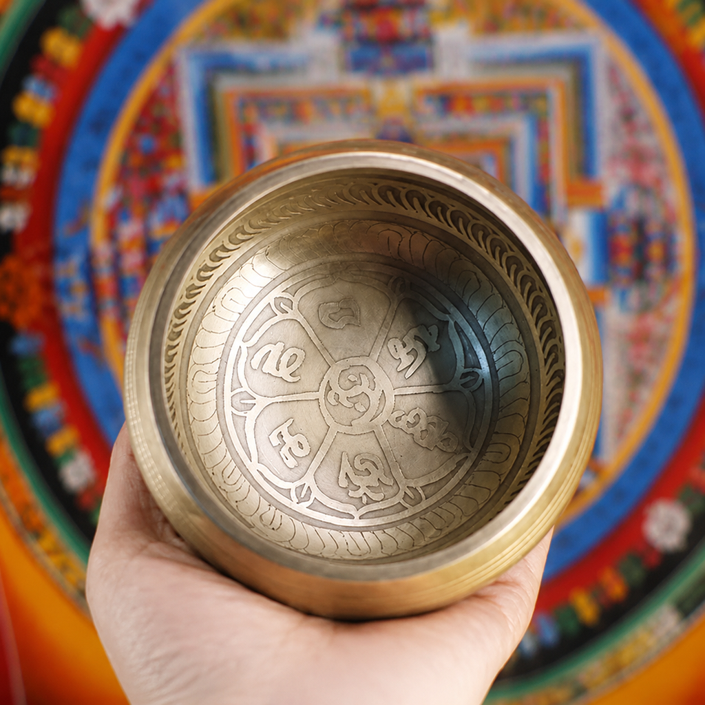 Handmade Nepalese Tibetan Singing Bowl Set for Meditation & Sound Healing