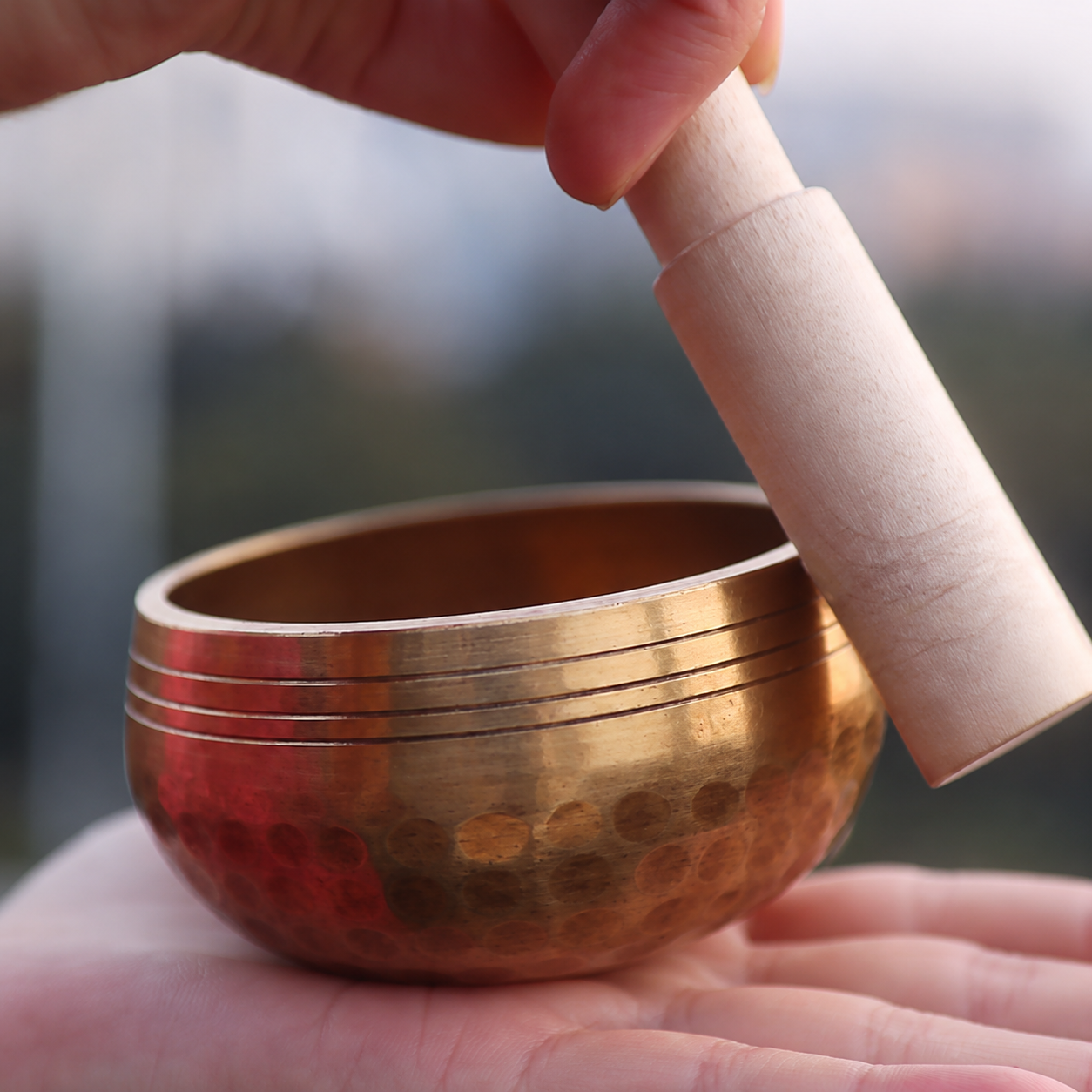Traditional Tibetan Singing Bowl Set for Meditation, Yoga & Sound Healing