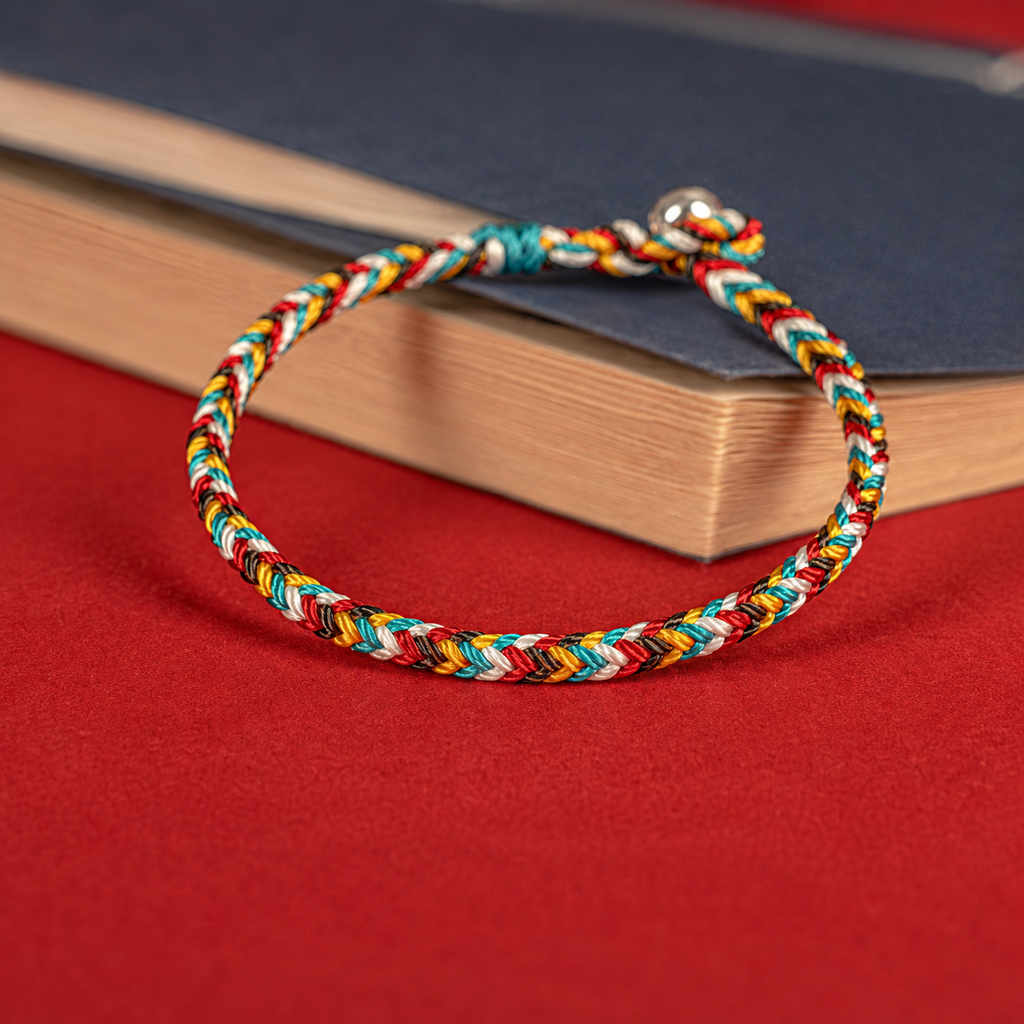 Handmade Five Elements Protection Bracelet - Yin Yang Balance Five-Color Rope