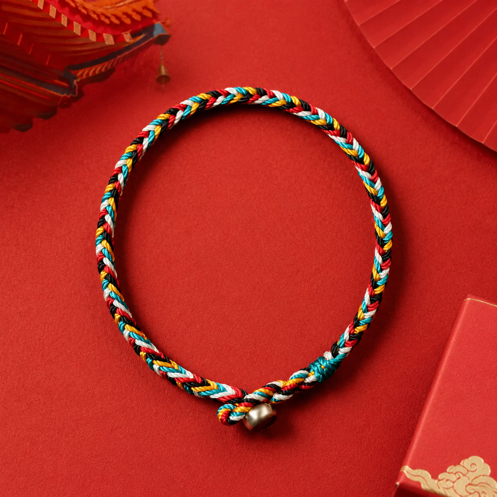 Handmade Five Elements Protection Bracelet - Yin Yang Balance Five-Color Rope