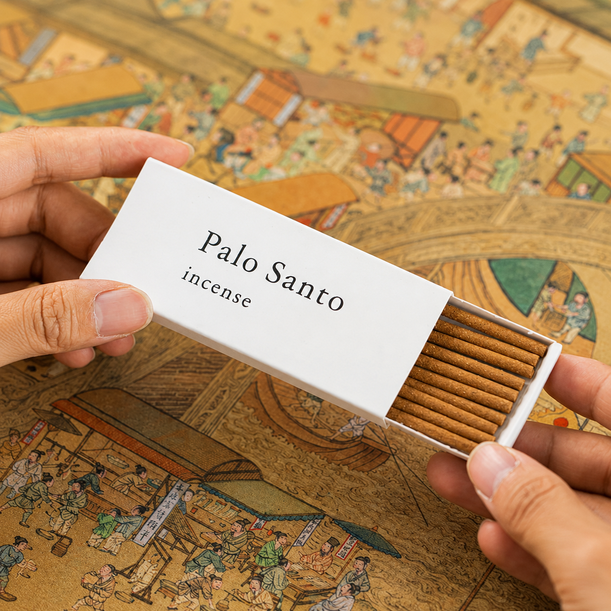 Natural Incense Sticks for Spiritual Cleansing - White Sage, Palo Santo, Sandalwood & Agarwood for Space Purifying