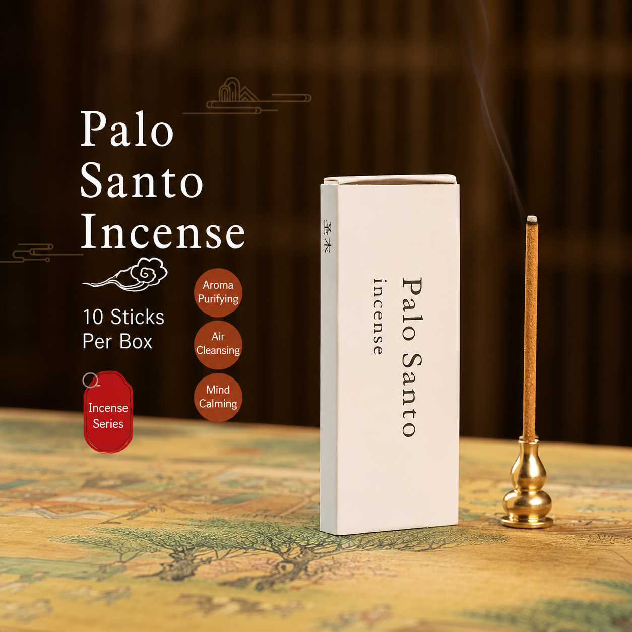 Natural Incense Sticks for Spiritual Cleansing - White Sage, Palo Santo, Sandalwood & Agarwood for Space Purifying