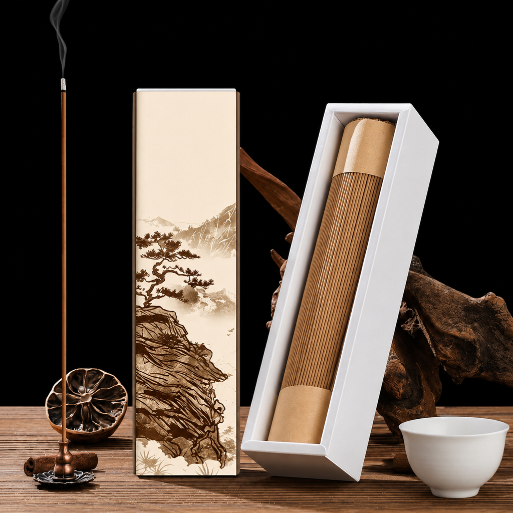 Premium Mysore Sandalwood Incense Sticks with Burner Base - Aged Botanical Blend for Deep Sleep & Mindfulness