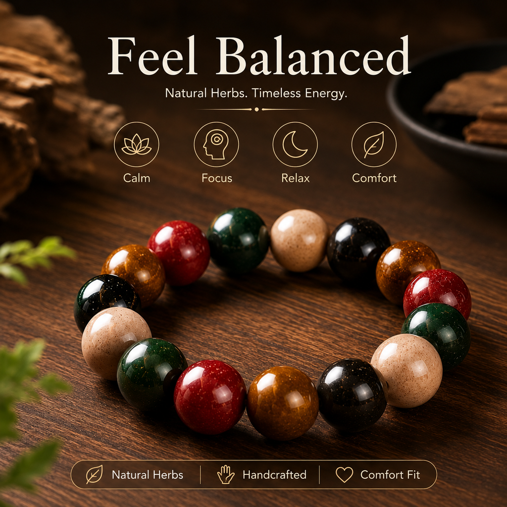 Ancient Herbal Aromatic Beads Bracelet - Five Elements Balancing & Spiritual Healing Amulet Jewelry