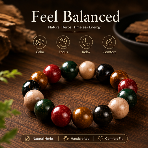 Ancient Herbal Aromatic Beads Bracelet - Five Elements Balancing & Spiritual Healing Amulet Jewelry