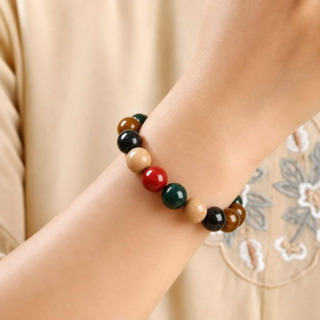 Ancient Herbal Aromatic Beads Bracelet - Five Elements Balancing & Spiritual Healing Amulet Jewelry
