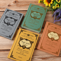 Vintage Manifestation Journal Notebook - Gold Foil Purebook for Scripting, Mindfulness & Law of Attraction Rituals