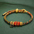 Buddhist Five-Color Cord Bracelet - Five Elements Energy Balancer with Manifestation Eye