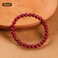 Authentic Cinnabar Crystal Beads Bracelet - High-Vibrational Yang Energy Amulet for Root Chakra Alignment & Spiritual Protection